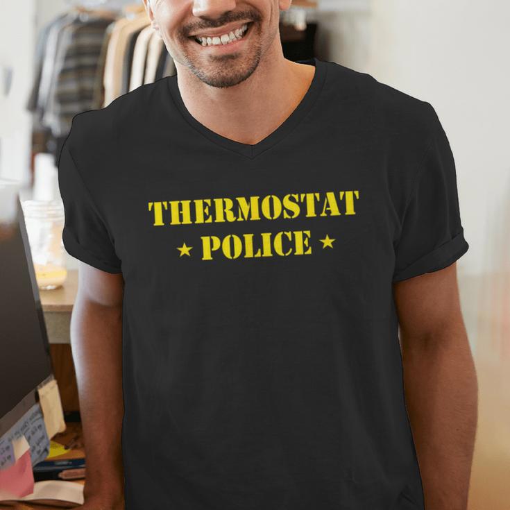 Father For Men Thermostat Police Dad Men's V-Neck T-Shirt