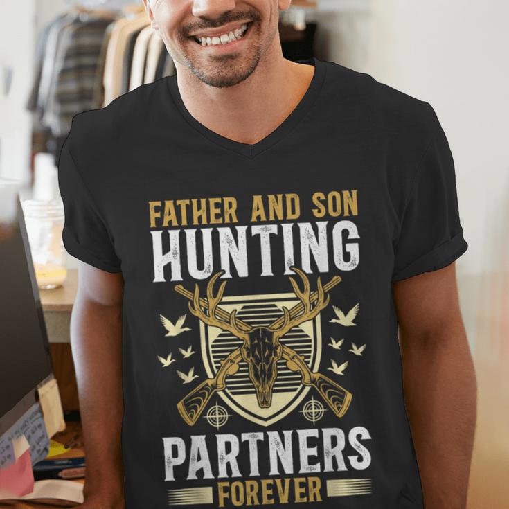 Father And Son Hunting Partners Dad And Son Hunting Buddies Men's V-Neck T-Shirt