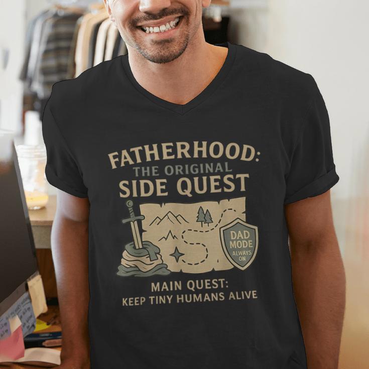 Fatherhood The Original Side Quest Dad Mode Men's V-Neck T-Shirt