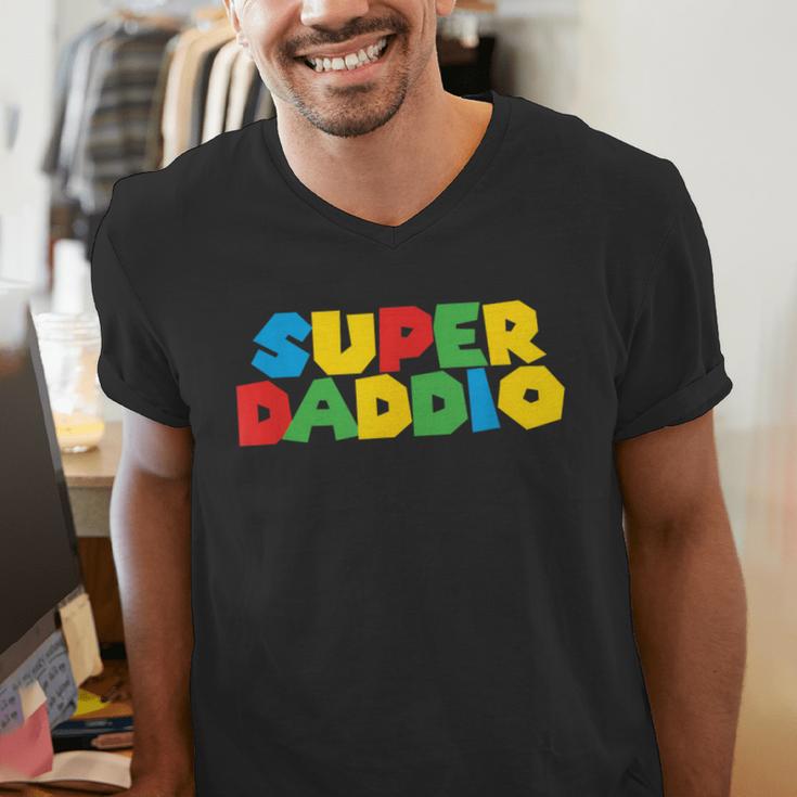 Fatherly Powers Unleashed Gamer Super Dad From Wife & Kids Men's V-Neck T-Shirt Fatherly Powers Unleashed Gamer Super Dad From Wife & Kids Men's V-Neck T-Shirt