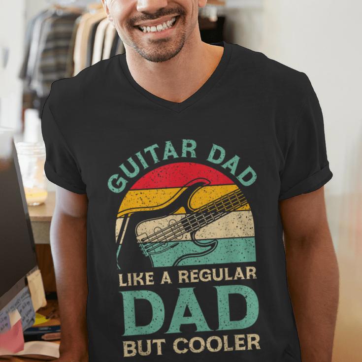 Fathers Day Guitar Dad For Guitarist Music Lover Dad Men's V-Neck T-Shirt