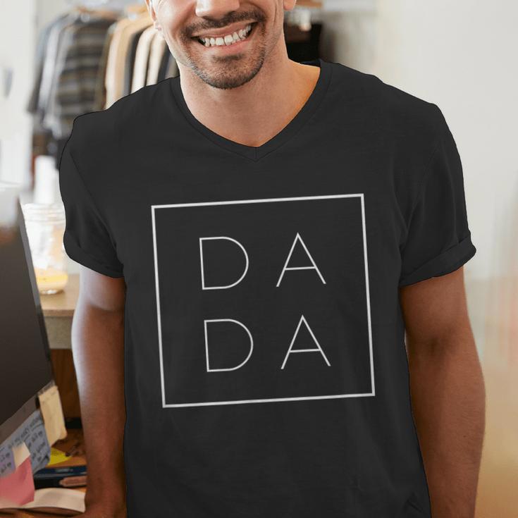 Father's Day For New Dad Him Papa Grandpa Dada Men's V-Neck T-Shirt