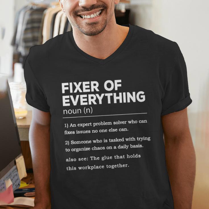 Father's Day For Office Dad Fixer Of Everything Men's V-Neck T-Shirt