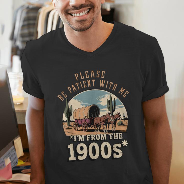 Father’s Day Please Be Patient With Me I'm From The 1900s Men's V-Neck T-Shirt