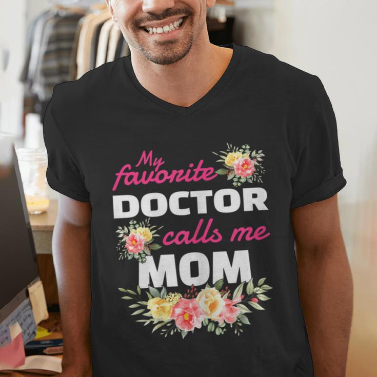 My Favorite Doctor Calls Me Mom Graduation Men's V-Neck T-Shirt