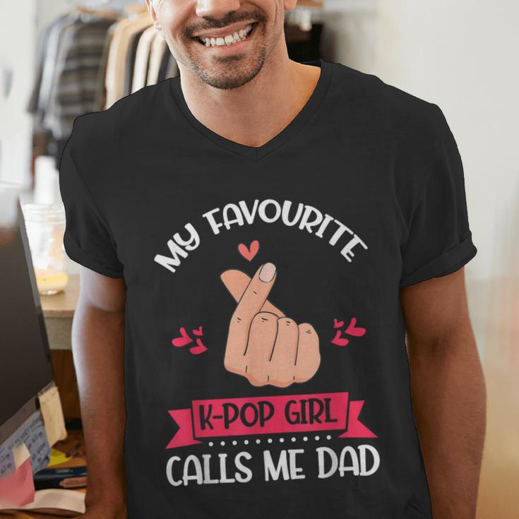My Favorite K-Pop Girl Calls Me Dad K-Pop Girl Men's V-Neck T-Shirt