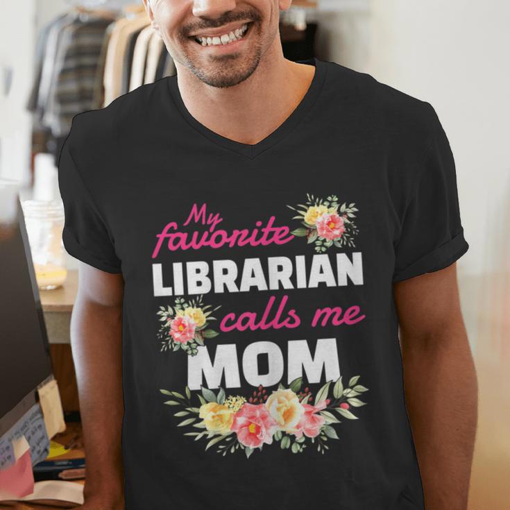My Favorite Librarian Calls Me Mom Graduation Men's V-Neck T-Shirt
