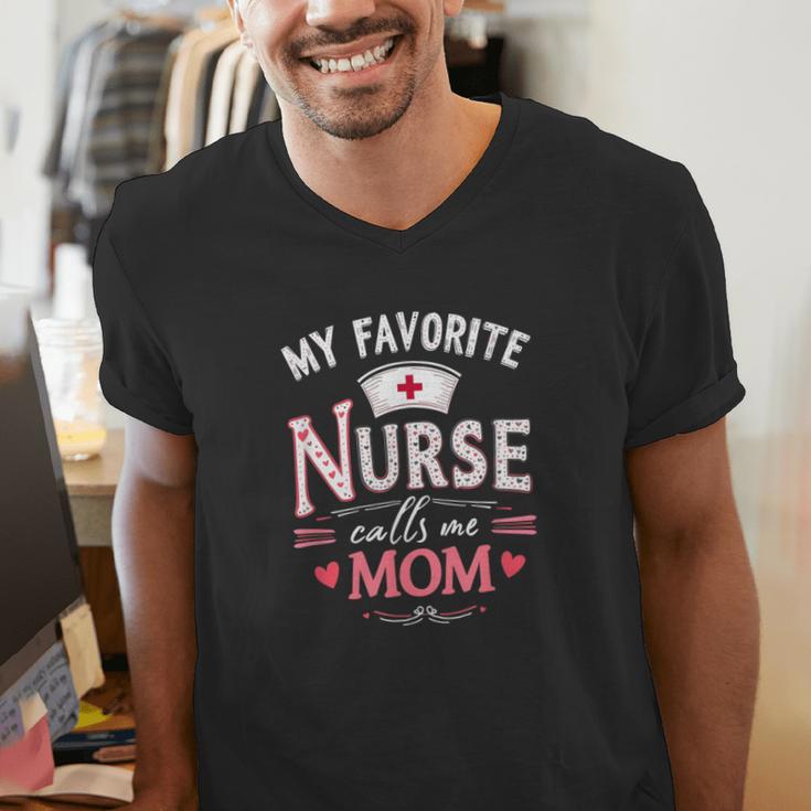 My Favorite Nurse Calls Me Mom Nursing Students Graduation Men's V-Neck T-Shirt