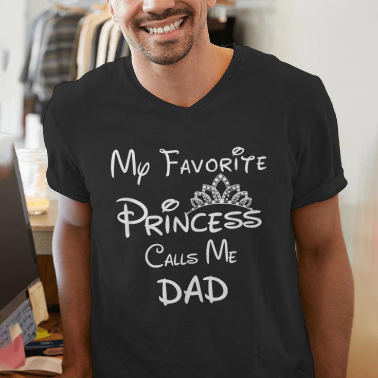 My Favorite Princess Calls Me Dad Dad Daughter Tee T-Shirt Men's V-Neck T-Shirt