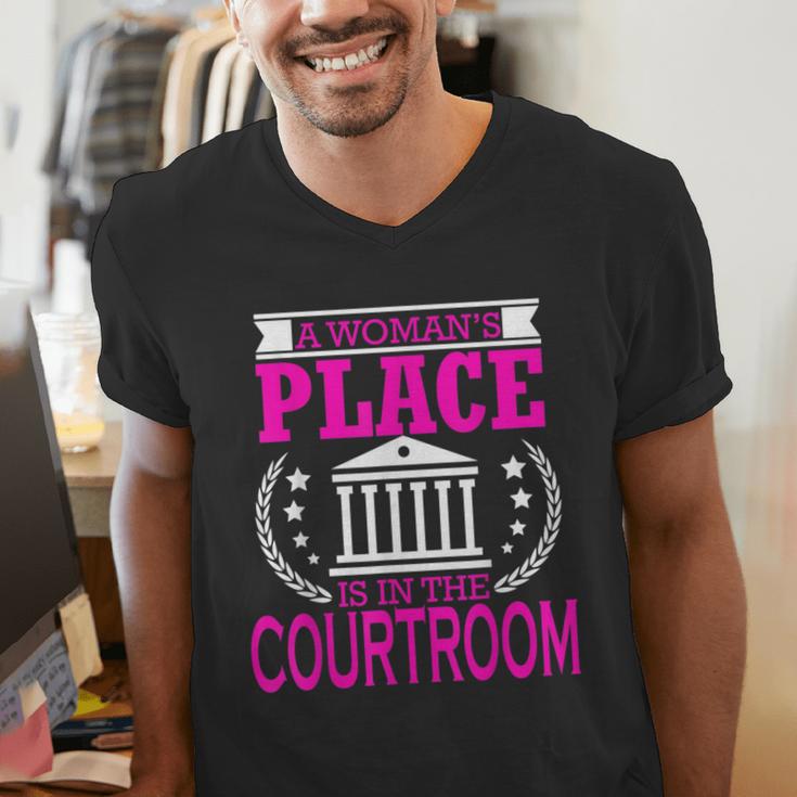 Female Lawyer Women Law Student Graduation Bar Exam Men's V-Neck T-Shirt
