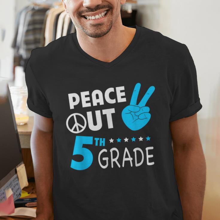 Fifth Grade Graduation Peace Out 5th Grade Boys Men's V-Neck T-Shirt