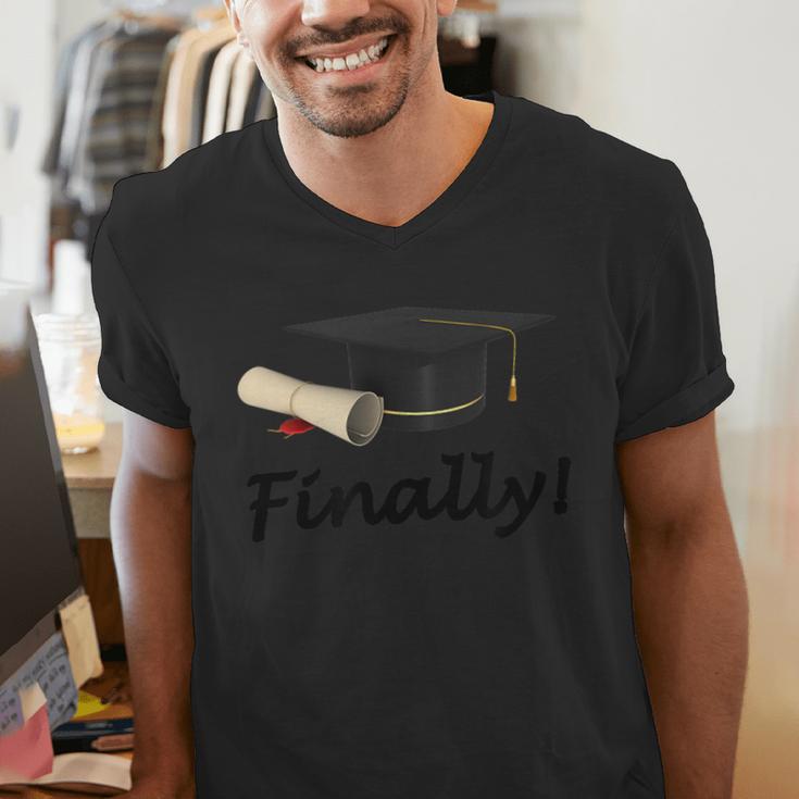 Finally I'm Graduate Graduation Men's V-Neck T-Shirt
