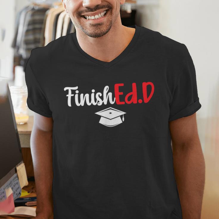 FinishEdD Doctor Of Education Graduate EdD Graduation Men's V-Neck T-Shirt