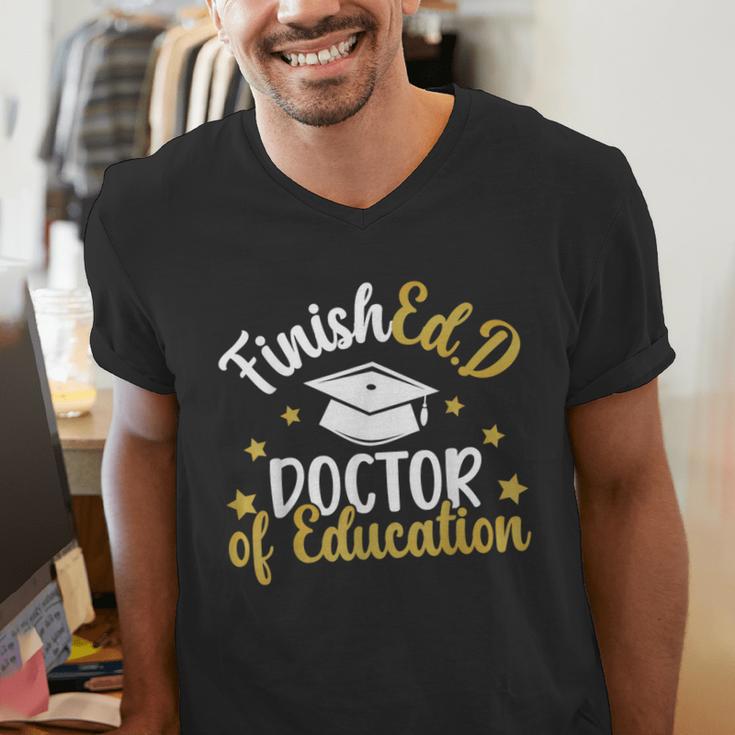 FinishEdD Doctor Of Education Graduation EdD Graduate Men's V-Neck T-Shirt
