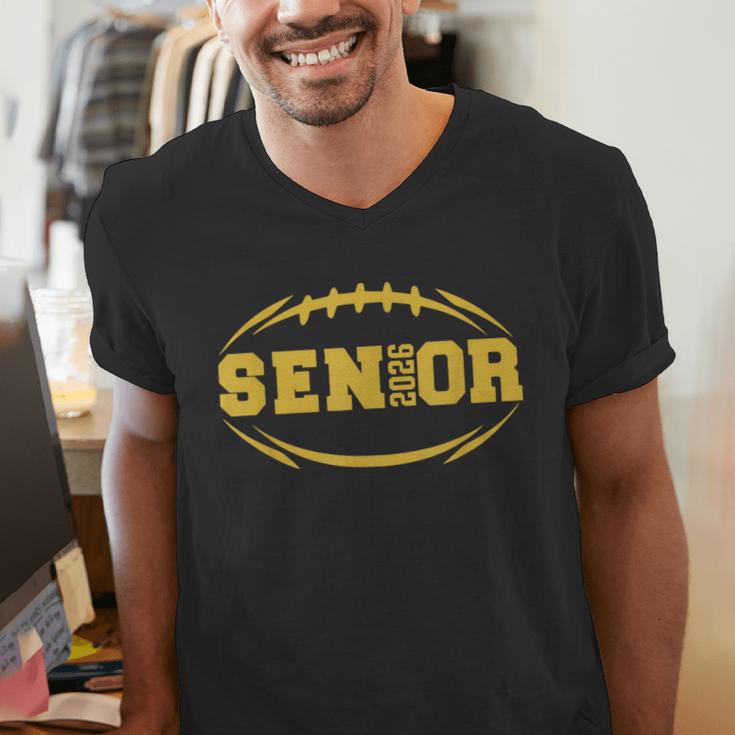 Football Proud Senior 2026 Graduation Year Men's V-Neck T-Shirt