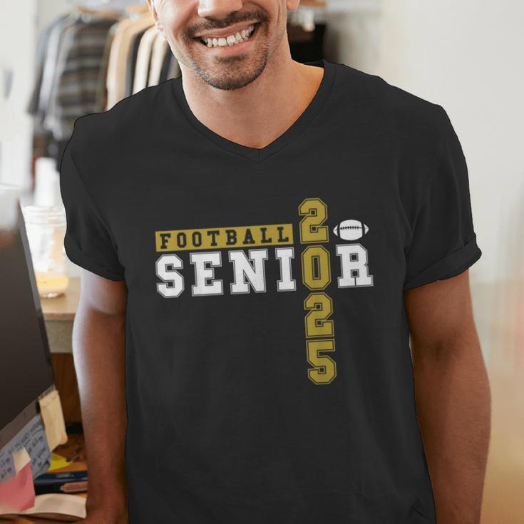 Football Senior Night Football Senior 2025 Graduation 19 Men's V-Neck T-Shirt