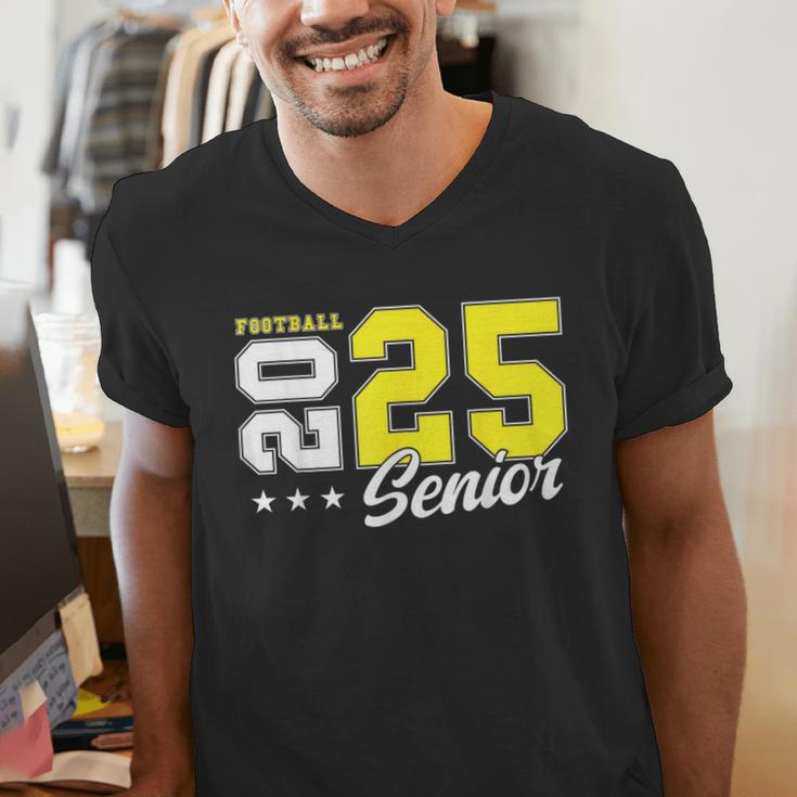 Football Senior Night Football Senior 2025 Graduation 55 Men's V-Neck T-Shirt