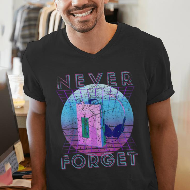 Never Forget Retro 80s 90s Nostalgia Men's V-Neck T-Shirt
