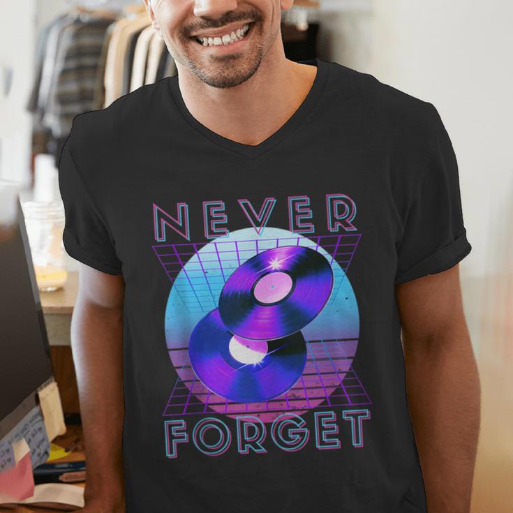 Never Forget Retro 80s 90s Nostalgia Men's V-Neck T-Shirt