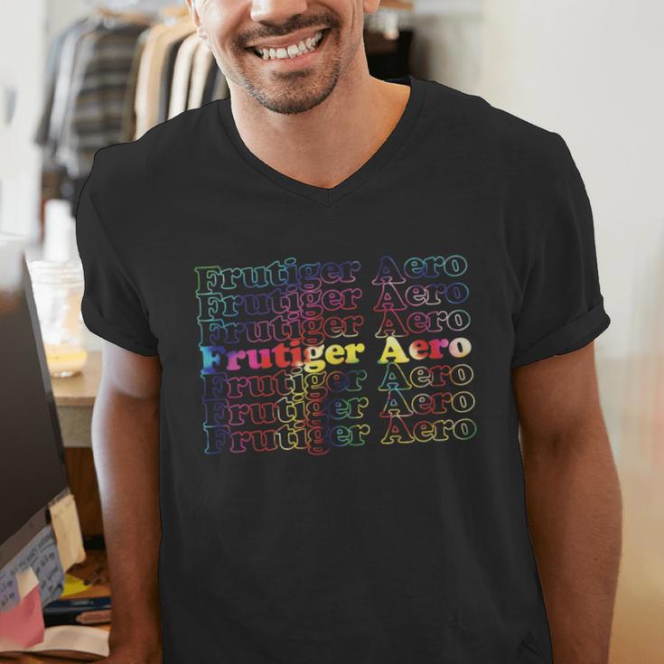 Frutiger Aero Graphic Er Tie Dye Men's V-Neck T-Shirt
