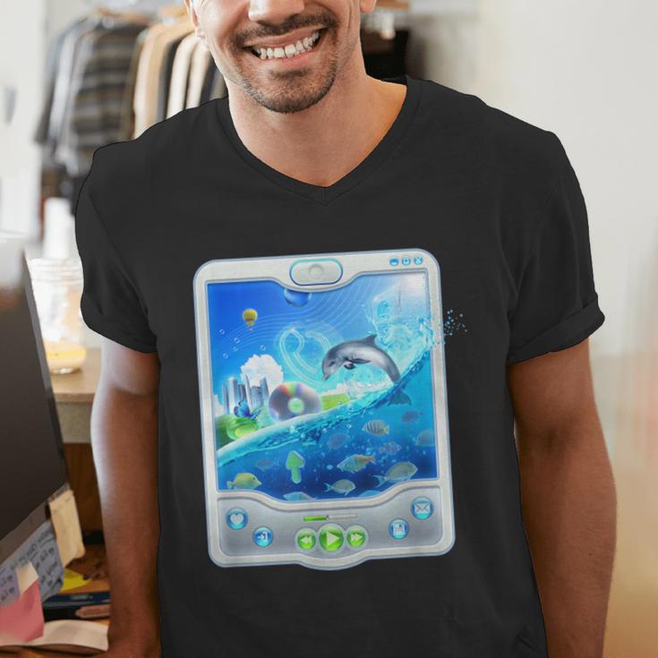 Frutiger Aero Skeuomorphism User Interface Nostalgia Men's V-Neck T-Shirt