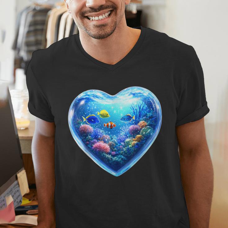 Frutiger Aero Y2K Heart Men's V-Neck T-Shirt