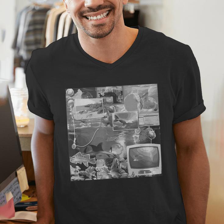 Frutiger Aero Y2K Old School Retro Vibes Men's V-Neck T-Shirt