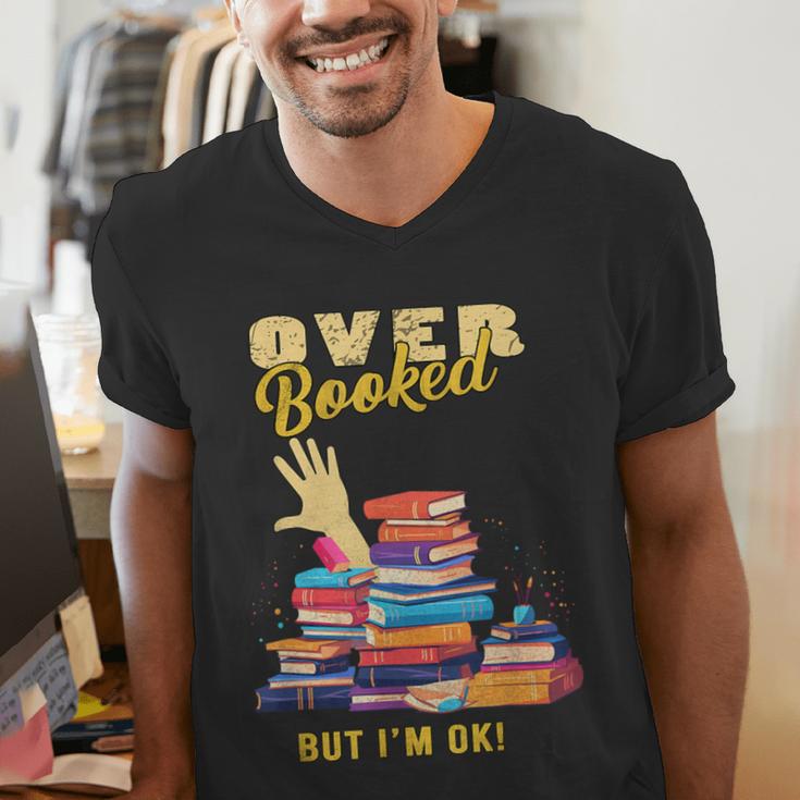 Fully Booked But I Am Ok Book Lover Reading Author Men's V-Neck T-Shirt