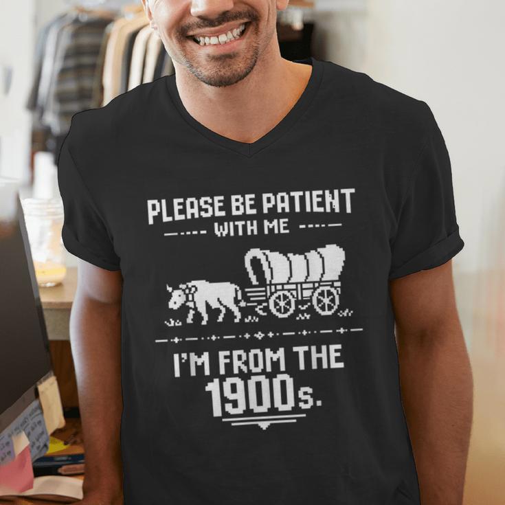 Fun Classic Please Be Patient With Me I'm From The 1900s Men's V-Neck T-Shirt