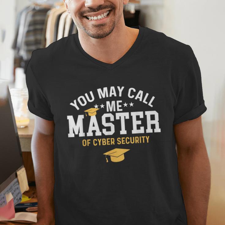 Funny Cyber Security Graduation You May Call Me Master Men's V-Neck T-Shirt