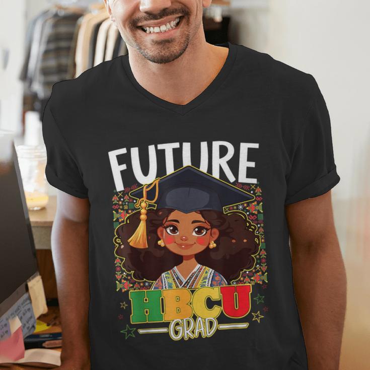Future HBCU Grad Afro Girl College Graduation Kids Men's V-Neck T-Shirt