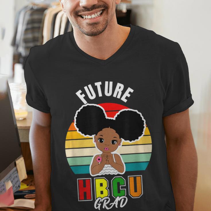 Future HBCU Grad Graduate Afro Girl College Graduation Men's V-Neck T-Shirt