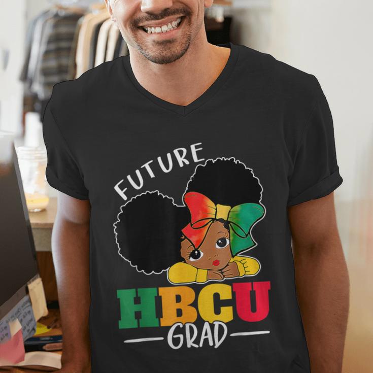 Future HBCU Grad History Girl Graduation HBCU Kids Men's V-Neck T-Shirt