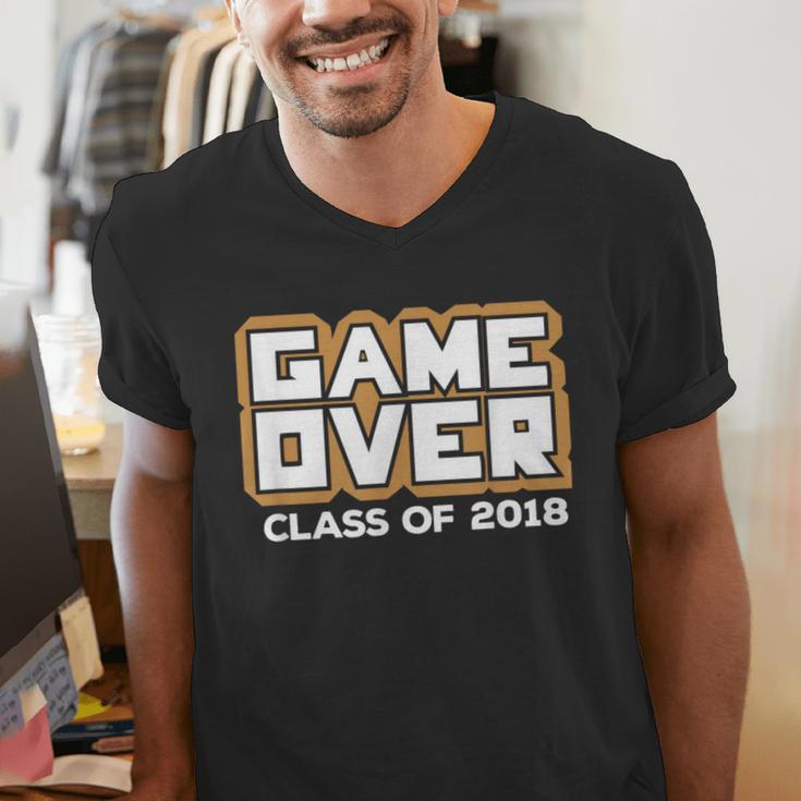 Game Over Class Of 2018 Graduation Shirt Men's V-Neck T-Shirt