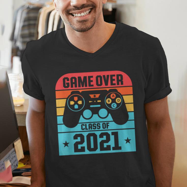 Game Over Class Of 2021 Shirt Students Graduation Men's V-Neck T-Shirt