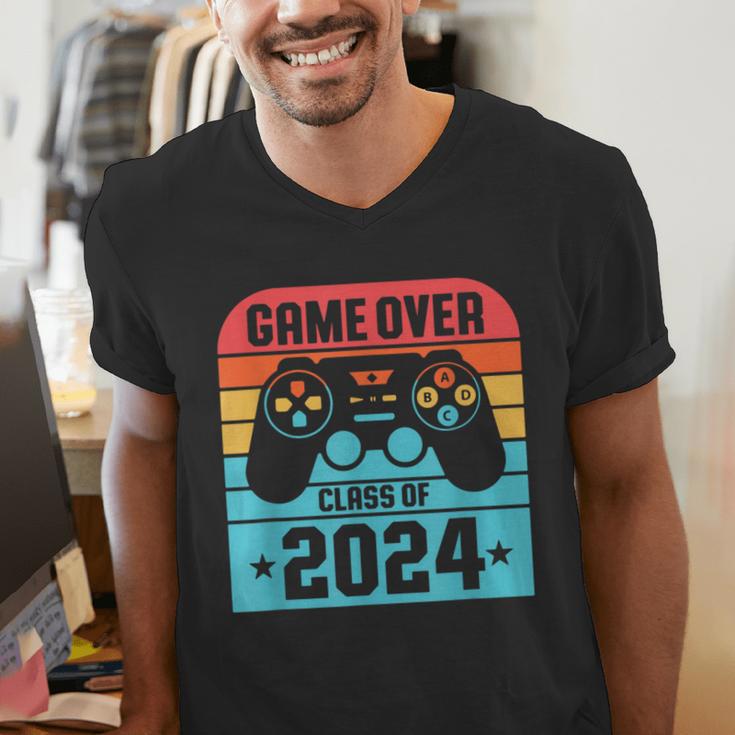 Game Over Class Of 2024 Shirt Students Graduation Men's V-Neck T-Shirt