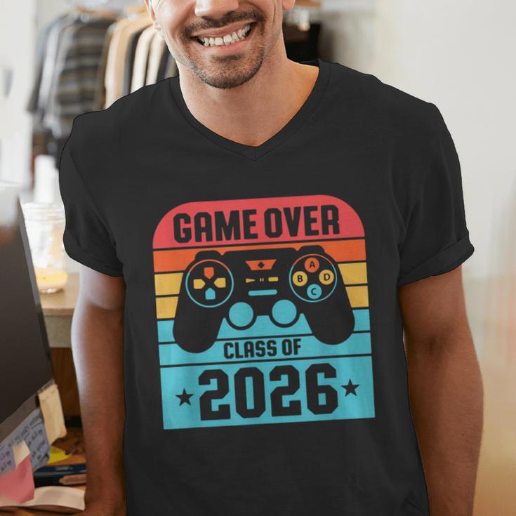 Game Over Class Of 2026 Shirt Students Last Day Graduation Men's V-Neck T-Shirt