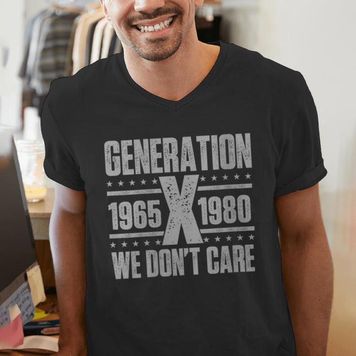 Generation X We Don't Care Gen X Gen Xer Nostalgia Men's V-Neck T-Shirt Generation X We Don't Care Gen X Gen Xer Nostalgia Men's V-Neck T-Shirt