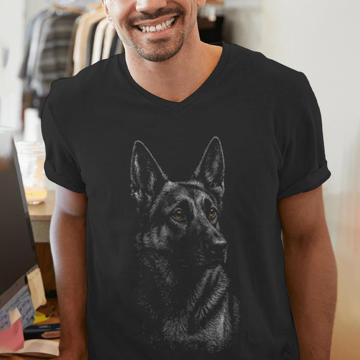 German Shepherd Dog Lover For Dog Mom Dad Men Women Men's V-Neck T-Shirt