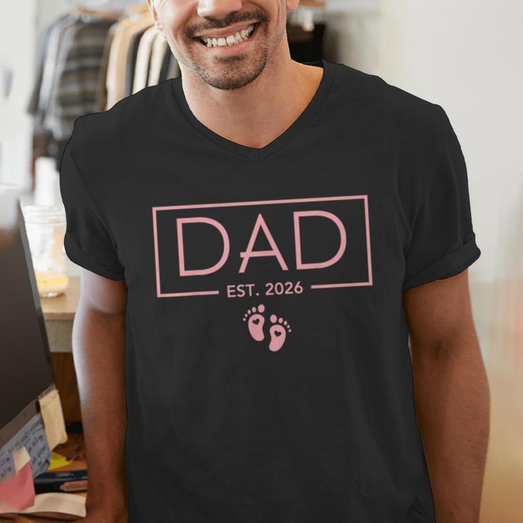 Girl Dad Est 2026 First Time Girl Dad To Be Men's V-Neck T-Shirt Girl Dad Est 2026 First Time Girl Dad To Be Men's V-Neck T-Shirt