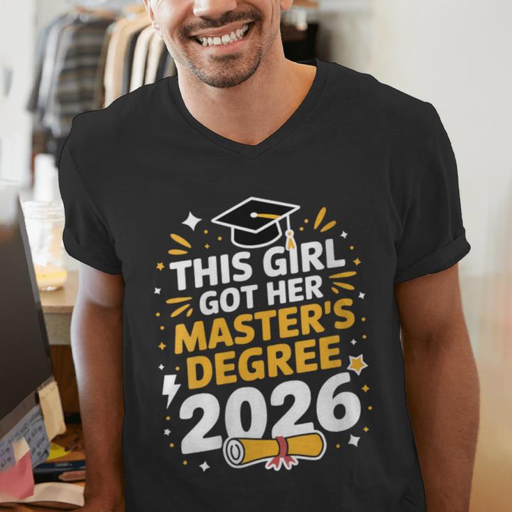 This Girl Got Her Masters Degree Graduation Mastered It 2026 Men's V-Neck T-Shirt