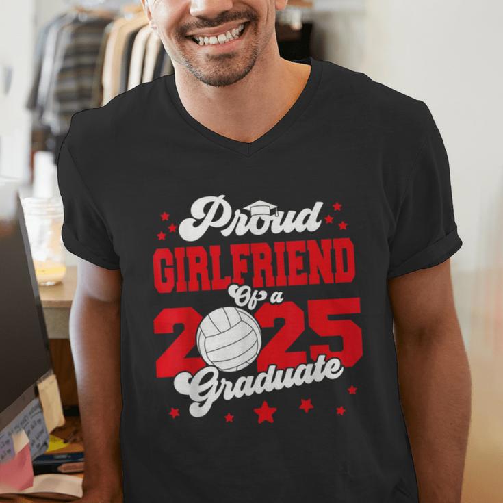 Girlfriend Of a 2025 Graduate Prom Graduation 25 VolleyBall Men's V-Neck T-Shirt