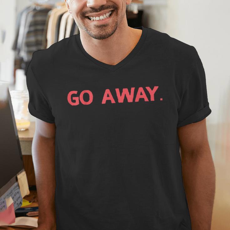 Go Away Introversion Sarcasm Introvert Men's V-Neck T-Shirt Go Away Introversion Sarcasm Introvert Men's V-Neck T-Shirt