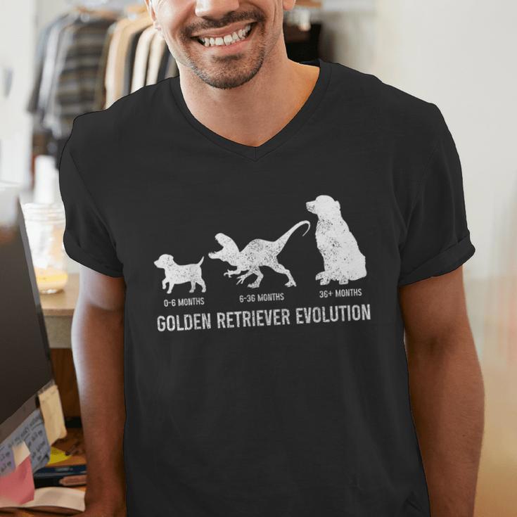 Golden Retriever Mom Dad Puppy Dog Owner Dog Lover Men's V-Neck T-Shirt