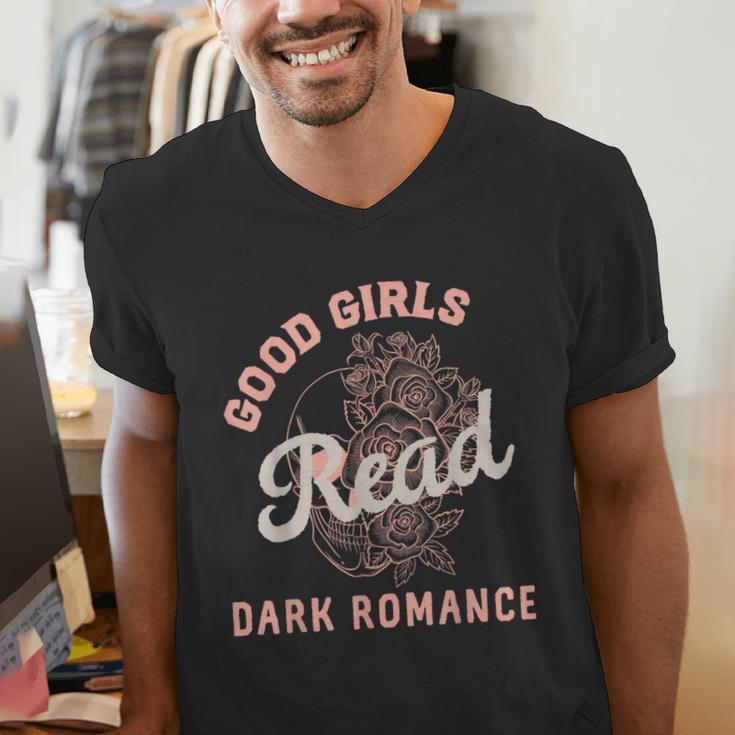 Good Girls Read Dark Romance Shirt Women Spicy Book Lovers Men's V-Neck T-Shirt