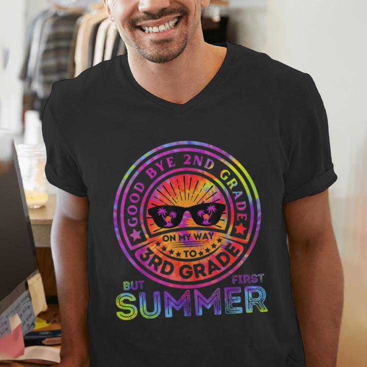Goodbye 2nd Grade Graduation To 3rd Grade First Summer Kids Men's V-Neck T-Shirt