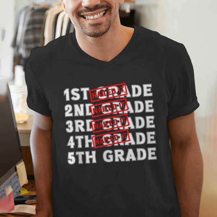 Goodbye 4th Grade Graduation Last Day School Hello 5th Grade Men's V-Neck T-Shirt