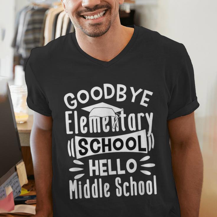 Goodbye Elementary School Graduation Hello Middle School Men's V-Neck T-Shirt