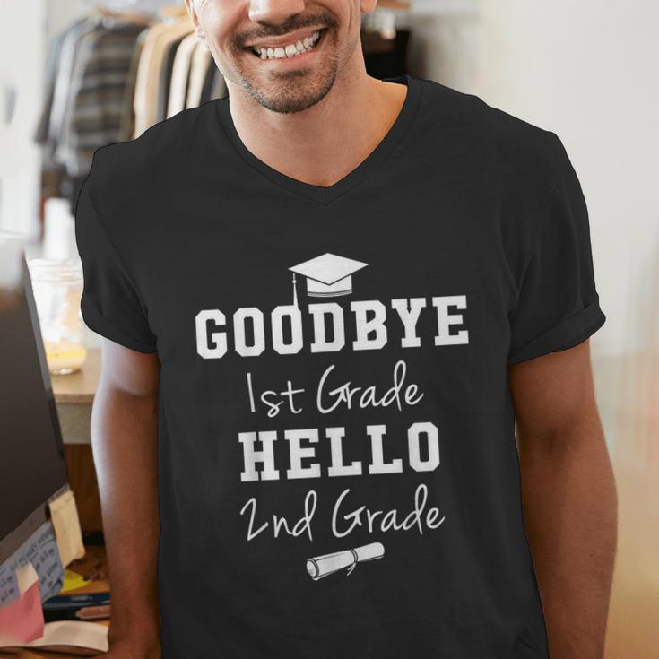Goodbye First Grade Hello Second Grade Graduation Men's V-Neck T-Shirt