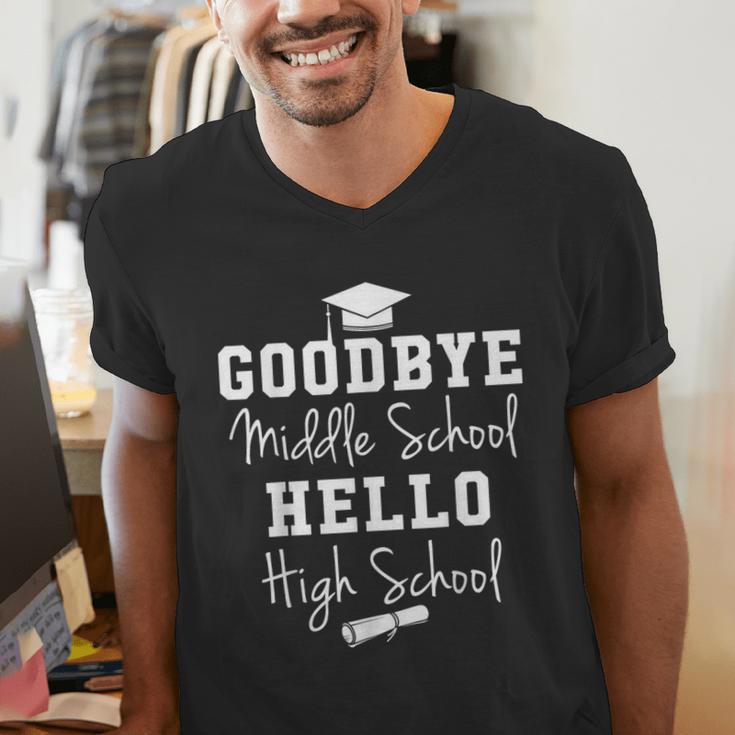 Goodbye Middle School Hello High School Graduation T-Shirt Men's V-Neck T-Shirt